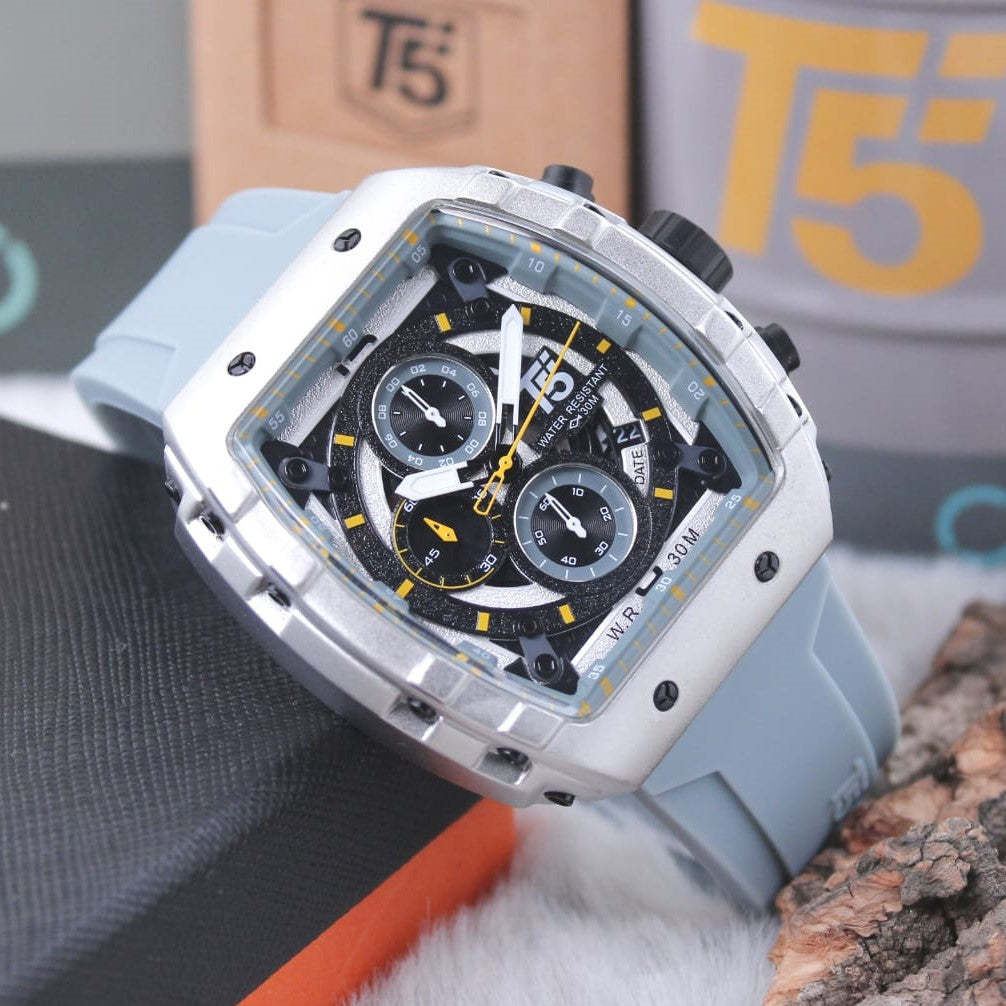 Chronograph function watches, water resistance 30 m with a unique design and excellent quality plus 2years world wide guarantee| T5 CHRNO 778974