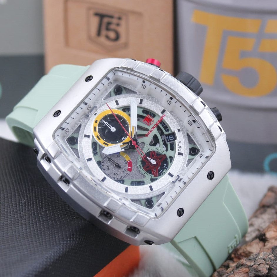 Chronograph function watches, water resistance 30 m with a unique design and excellent quality plus 2years world wide guarantee| T5 CHRNO 778961