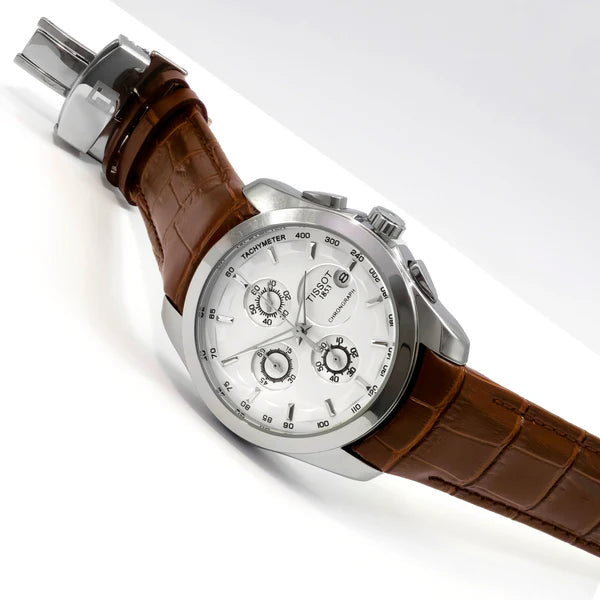 TISSOT CHRNOGRAPH POWERFUL LEATHER  STRAP  WATCH VERY HIGH QUALITY NEW ARRIVAL | TISSOT T 135512