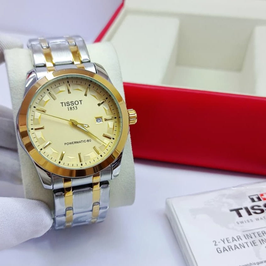 TISSOT CLASSIC WATCH VERY HIGH QUALITY STAINLESS STEEL COLOUR GUARANTEED VERY PREMIUM SIGMENT NOW ALL HERE OMAN | TISSOT SS 1399798