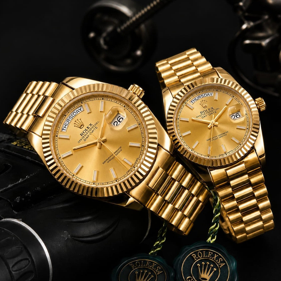 ROLEX COUPLE WATCH DAY DATE VERY DEMANDING NOW RELOADED ALLOVER IN OMAN || ROLEX COUPLE 15577995