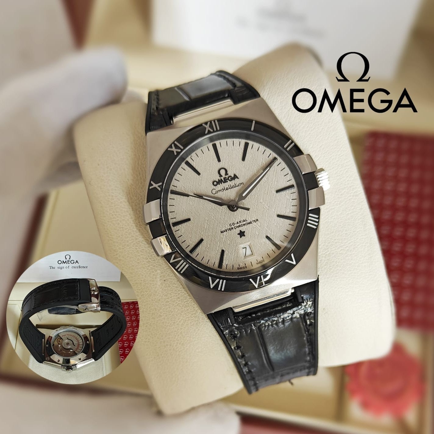 LUXURY  OMEGA CONSTELLATION VERY PREMIMUM WATCH FULL METAL AUTOMATIC EXCLUSIVE ROYAL WATCH NOW ALLOVER IN OMAN  | OMEGA CONS AUTO 155591713