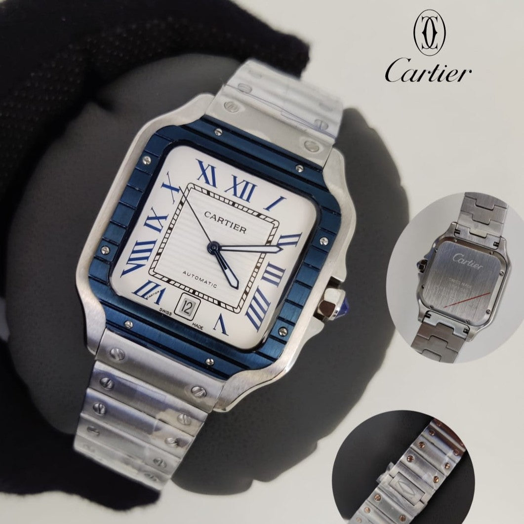 LUXURY CARTIER SANTOS AUTOMATIC FULL SS BODY NEW SHIPMENT VERY PREMIUM WATCH | CARTIER SANTOS 19997379