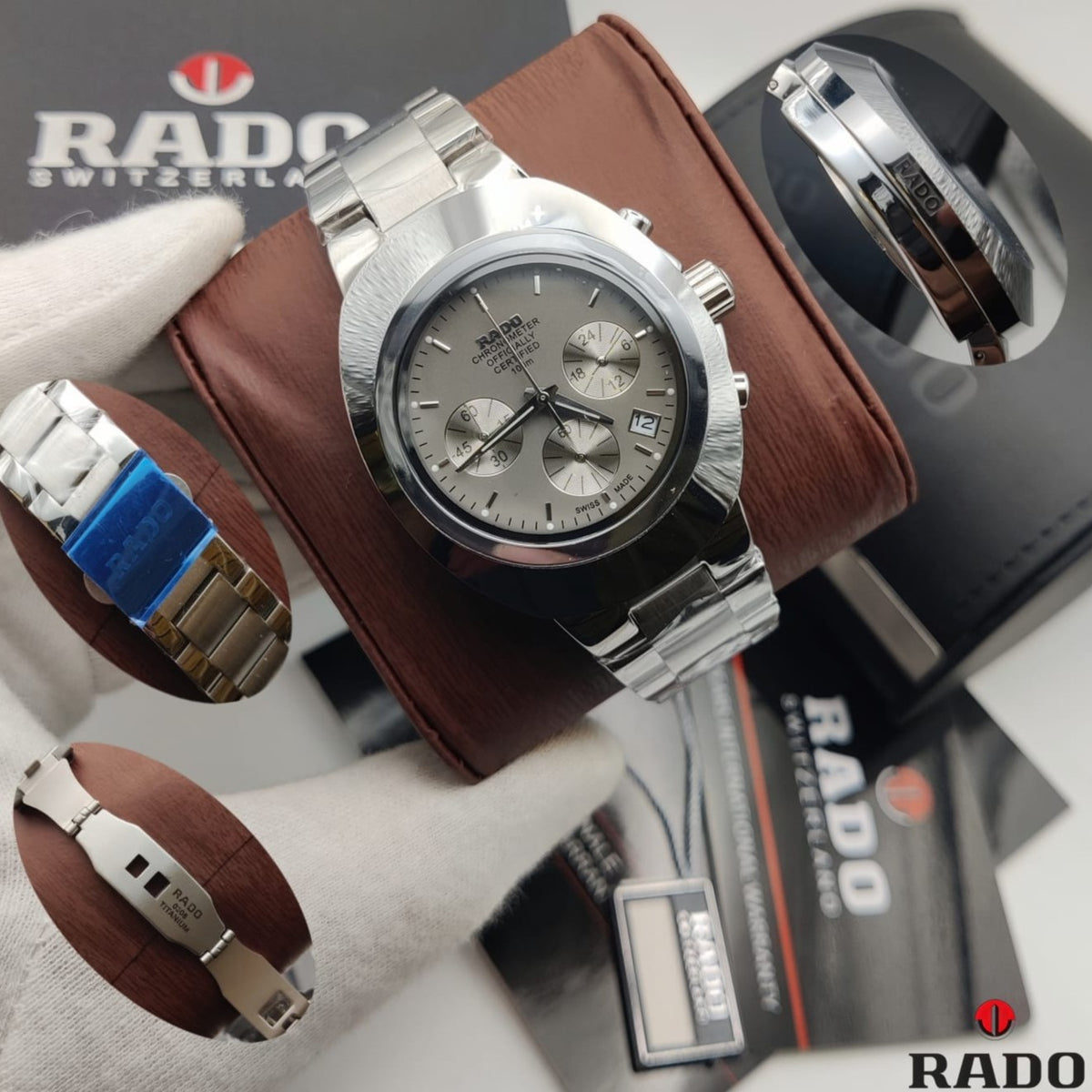 LUXURY RADO DIASTAR STAINLESS STEEL BODY COLOUR GUARANTEED HEAVY MACHINE TOP NOTCH BUILT SUPER WATCH | RADO DIASTAR CHRNO 1555779957