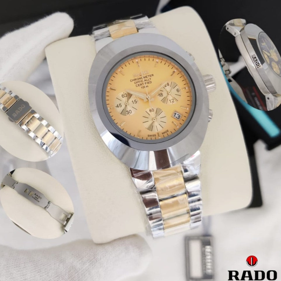 LUXURY RADO DIASTAR STAINLESS STEEL BODY COLOUR GUARANTEED HEAVY MACHINE TOP NOTCH BUILT SUPER WATCH | RADO DIASTAR CHRNO 1555779953