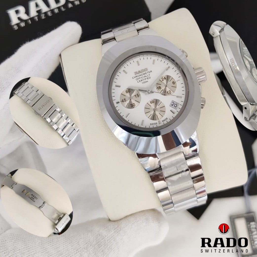 LUXURY RADO DIASTAR STAINLESS STEEL BODY COLOUR GUARANTEED HEAVY MACHINE TOP NOTCH BUILT SUPER WATCH | RADO DIASTAR CHRNO 1555779979