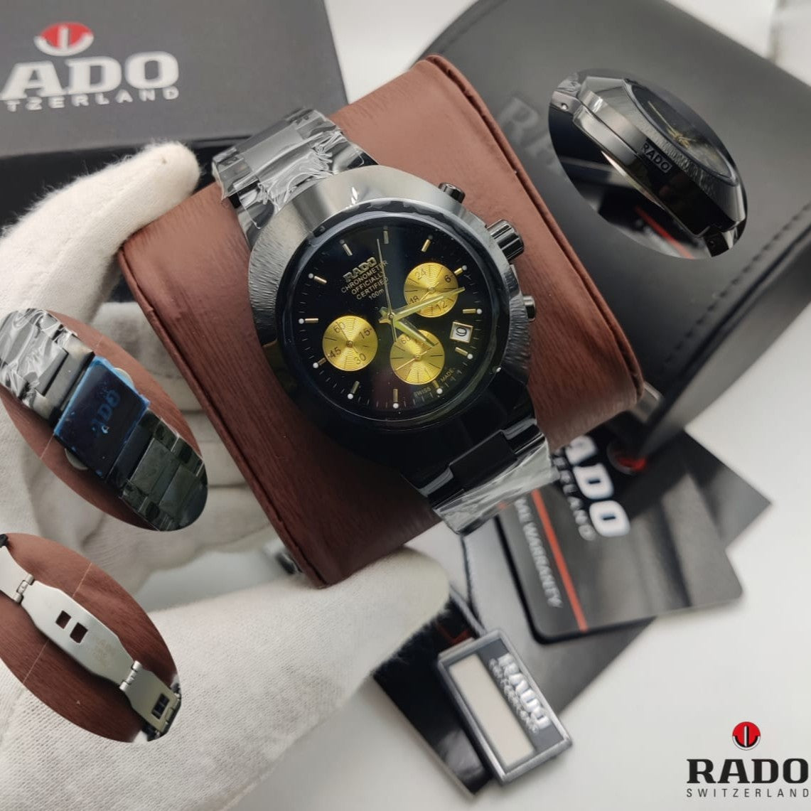 LUXURY RADO DIASTAR STAINLESS STEEL BODY COLOUR GUARANTEED HEAVY MACHINE TOP NOTCH BUILT SUPER WATCH | RADO DIASTAR CHRNO 1555779977