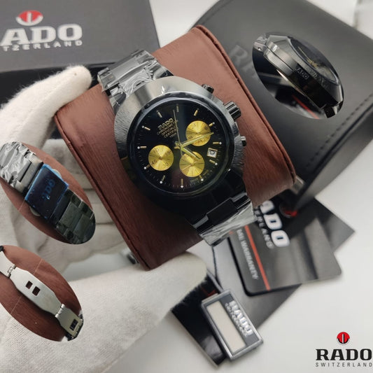 LUXURY RADO DIASTAR STAINLESS STEEL BODY COLOUR GUARANTEED HEAVY MACHINE TOP NOTCH BUILT SUPER WATCH | RADO DIASTAR CHRNO 1555779977