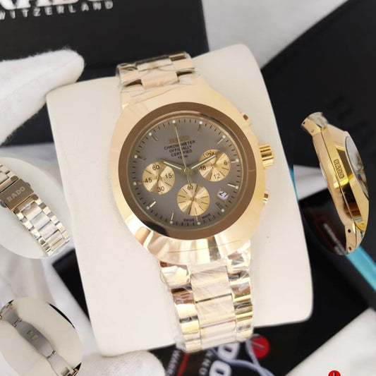 LUXURY RADO DIASTAR STAINLESS STEEL BODY COLOUR GUARANTEED HEAVY MACHINE TOP NOTCH BUILT SUPER WATCH | RADO DIASTAR CHRNO 155577995