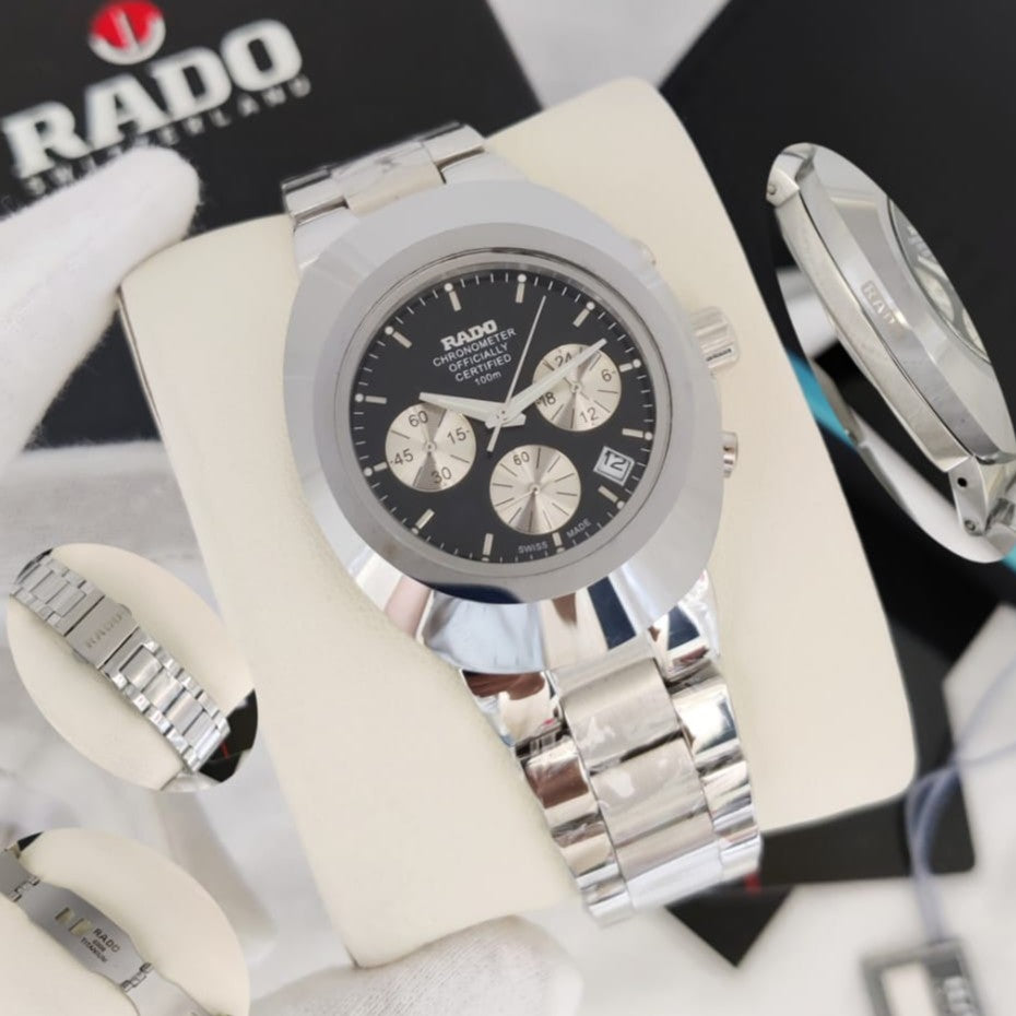LUXURY RADO DIASTAR STAINLESS STEEL BODY COLOUR GUARANTEED HEAVY MACHINE TOP NOTCH BUILT SUPER WATCH | RADO DIASTAR CHRNO 155577993