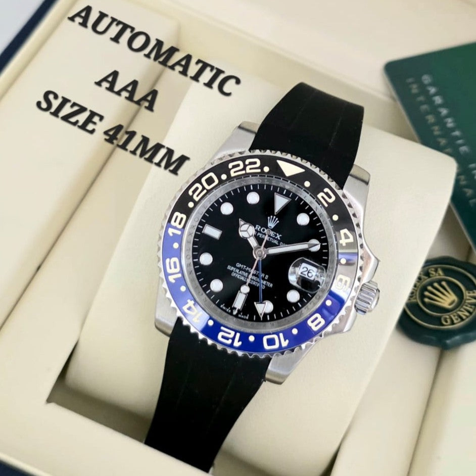 LUXURY ROLEX GMT FULL AUTOMATIC WITH RUBBER STRAP AAA GRADE NOW ALLOVER IN OMAN | ROLEX GMT AUTO 1333957999