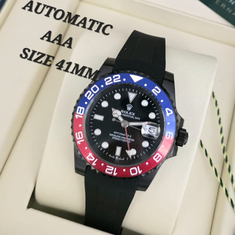 LUXURY ROLEX GMT FULL AUTOMATIC WITH RUBBER STRAP AAA GRADE NOW ALLOVER IN OMAN | ROLEX GMT AUTO 1333957997