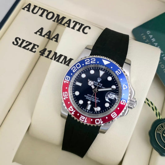 LUXURY ROLEX GMT FULL AUTOMATIC WITH RUBBER STRAP AAA GRADE NOW ALLOVER IN OMAN | ROLEX GMT AUTO 1333957995