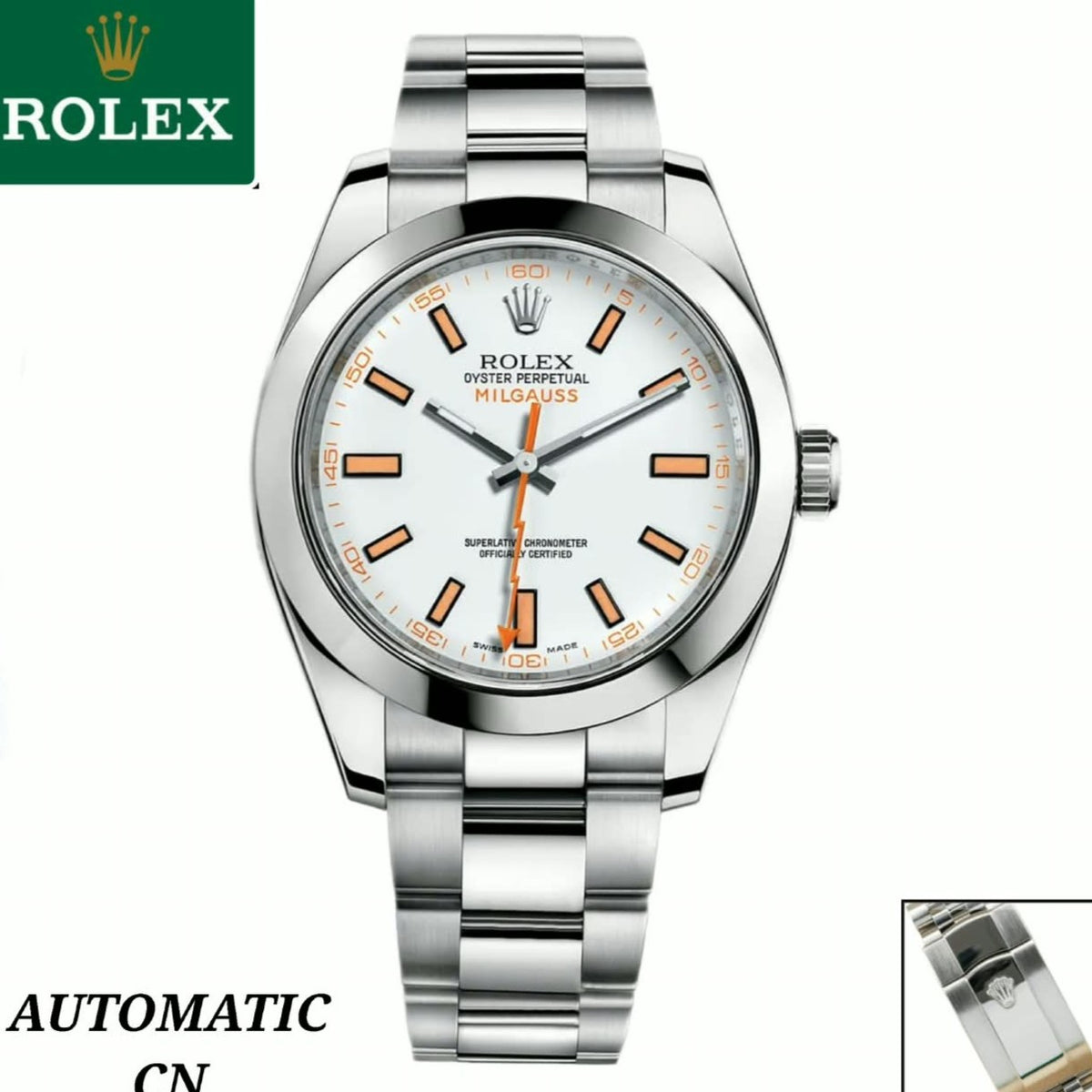 LUXURY ROLEX PERPETUAL MILGAUSS CHRNOMETER AUTOMATIC WATCH OFFICIAL | ROLEX PMG 19997993