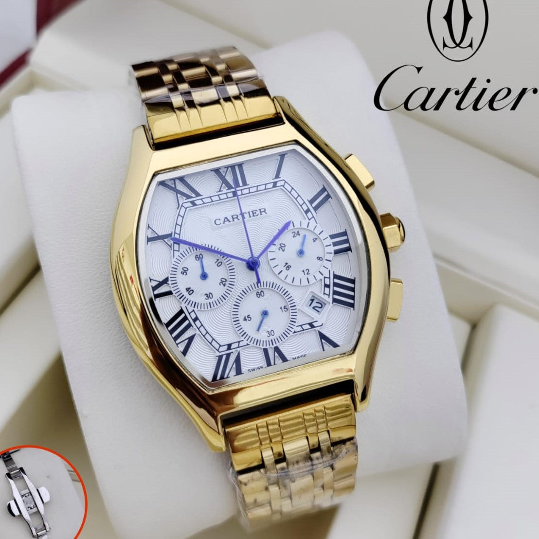 LUXURY CARTIER WATCH WITH CHRNOGRAPH VERY STYLISH VALUE FOR MONEY| CARTIER C 64414