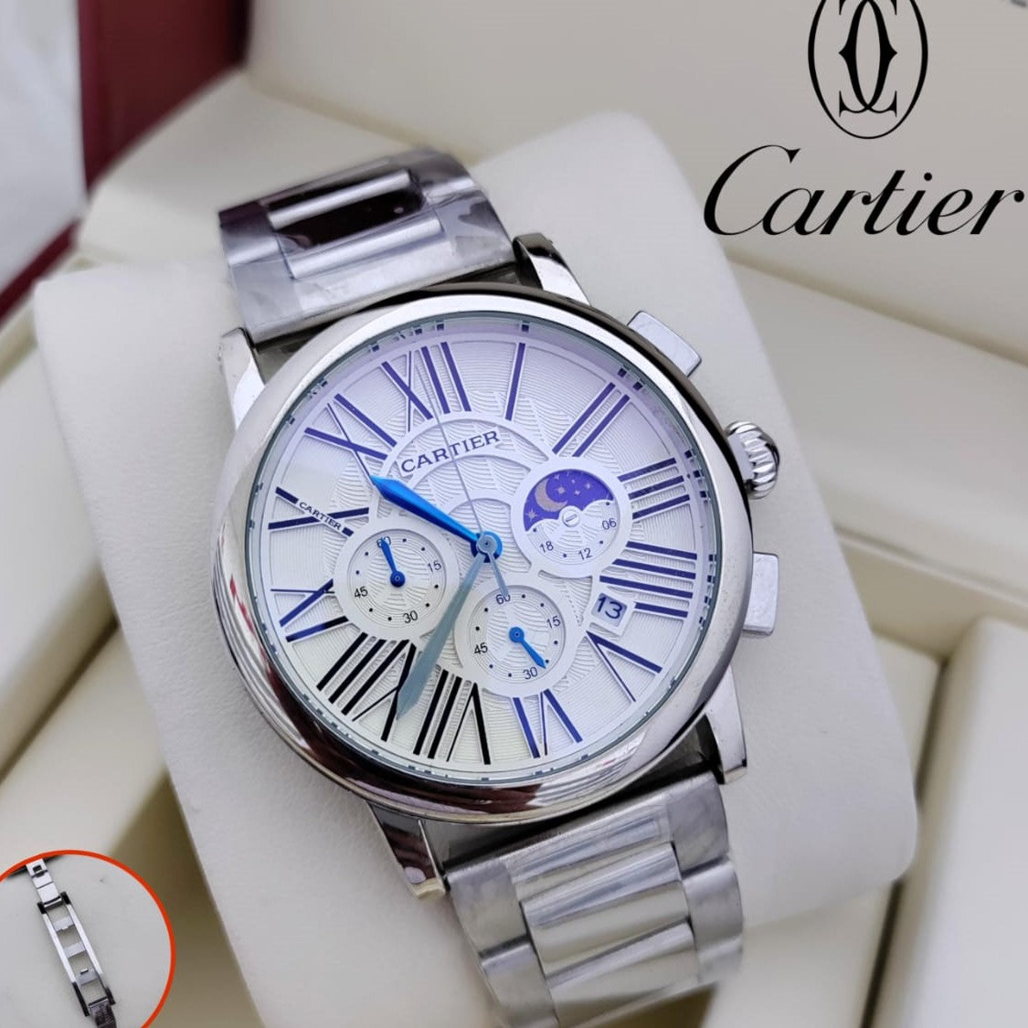 LUXURY CARTIER WATCH WITH CHRNOGRAPH VERY STYLISH VALUE FOR MONEY| CARTIER C 64494