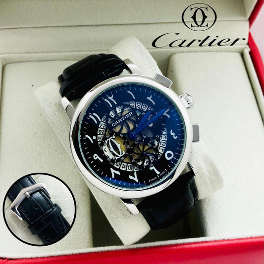 LUXURY CARTIER CHRNOGRAPH WITH LEATHER STRAP VERY EXCLUSIVE HIGH PERFORMANCE WATCH | CARTIER CHRNO 1779934