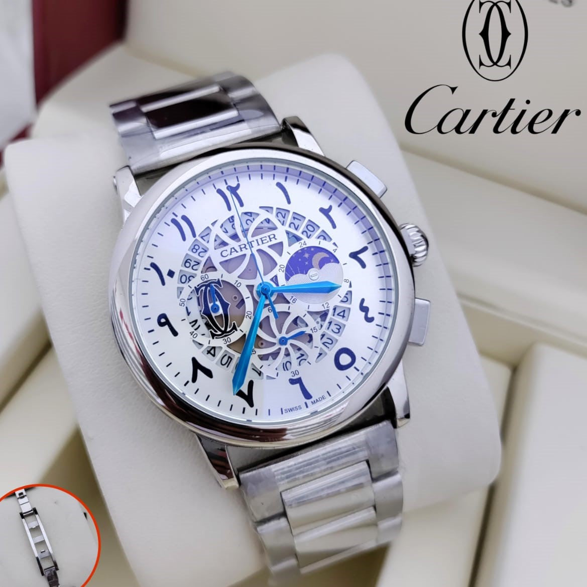 LUXURY CARTIER WATCH WITH CHRNOGRAPH VERY STYLISH VALUE FOR MONEY| CARTIER C 64496