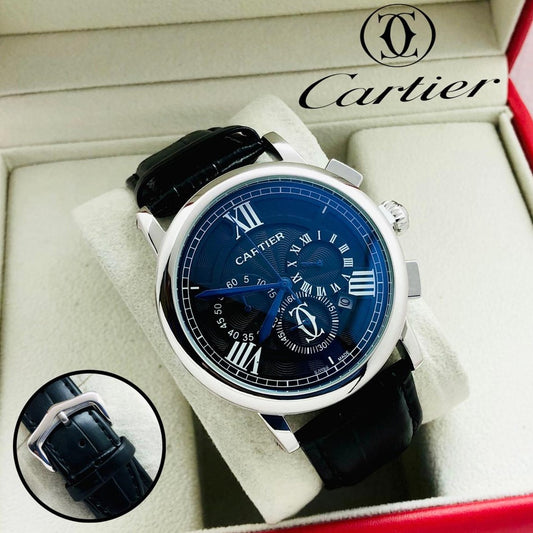 LUXURY CARTIER CHRNOGRAPH WITH LEATHER STRAP VERY EXCLUSIVE HIGH PERFORMANCE WATCH | CARTIER CHRNO 1779936