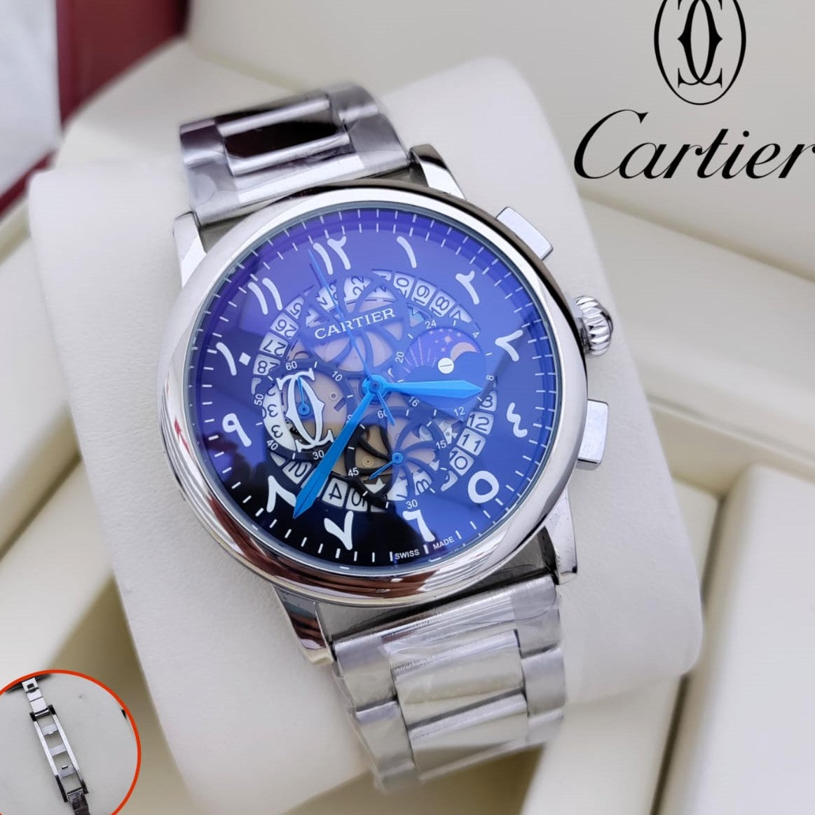 LUXURY CARTIER WATCH WITH CHRNOGRAPH VERY STYLISH VALUE FOR MONEY| CARTIER C 64497