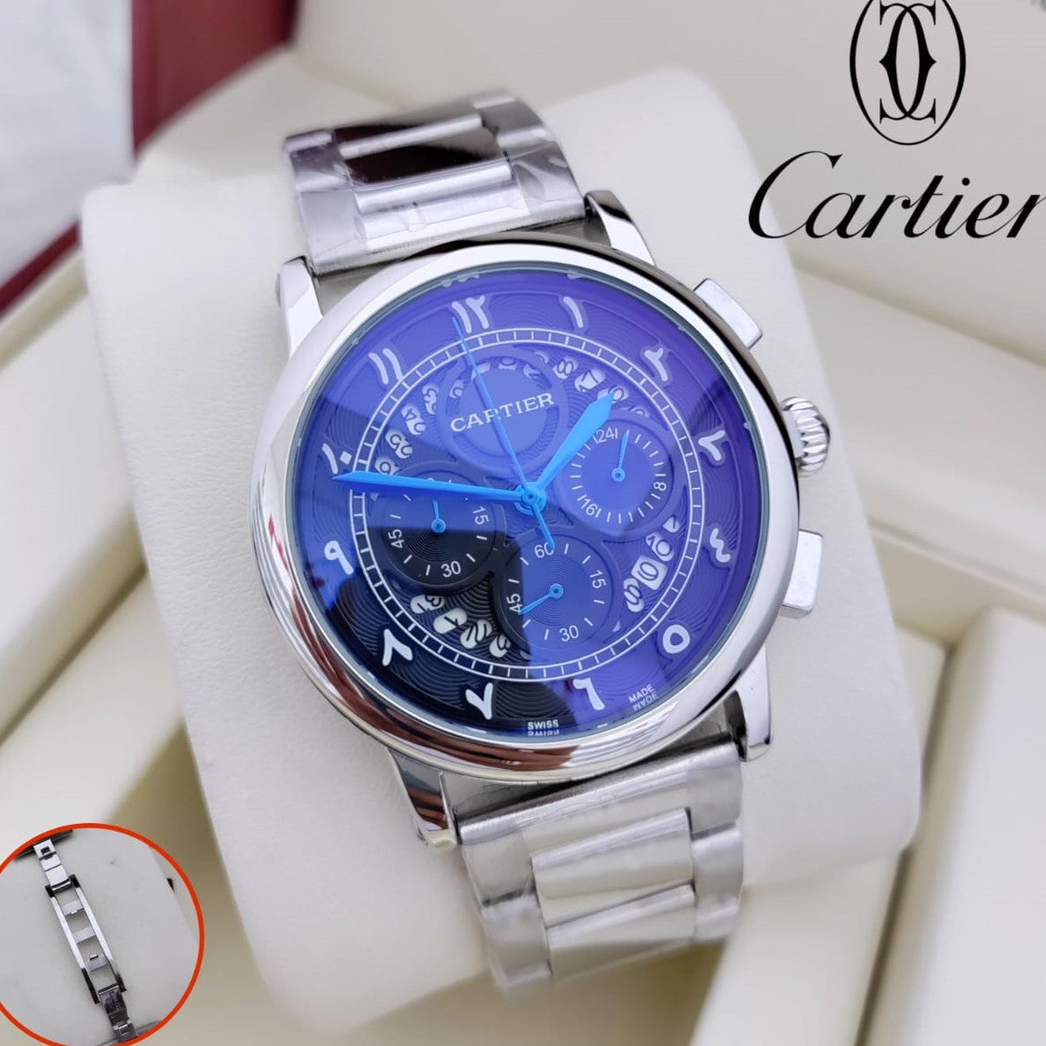 LUXURY CARTIER WATCH WITH CHRNOGRAPH VERY STYLISH VALUE FOR MONEY| CARTIER C 64499