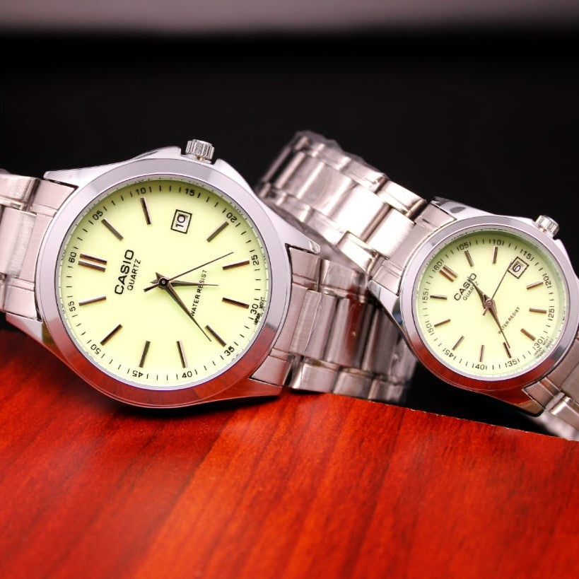 PREMIUM QUALITY CASIO COUPLE WATCH WITH OFFER PRICE | CASIO COUPLE 09