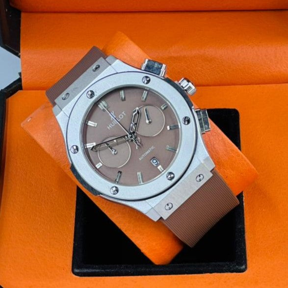 HUBLOT CHRNOGRAPH WATCH VERY EXCLUSIVE BUILT QUALITY WITH 2 YEARS WARRANTY| HUBLOT 57553351