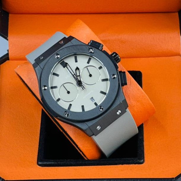 HUBLOT CHRNOGRAPH WATCH VERY EXCLUSIVE BUILT QUALITY WITH 2 YEARS WARRANTY| HUBLOT 57553352