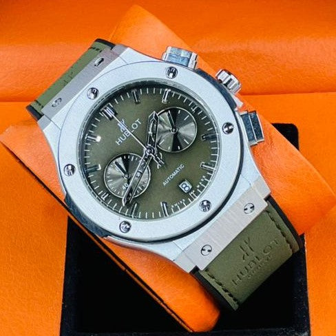 HUBLOT CHRNOGRAPH WATCH VERY EXCLUSIVE BUILT QUALITY WITH 2 YEARS WARRANTY| HUBLOT 57553343