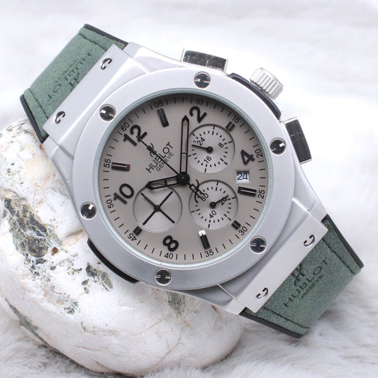 HUBLOT THE PREMIUM QUALITY WATCH JUST ARRIVED WITH 1 YEAR SERVICE WARRANTY| HUBLOT MEN 998536