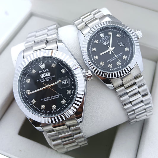 ROLEX COUPLE WATCH WITH DAY DATE PREMIUM WATCH WITH BIG DISCOUNT | ROLEX COUPLE 5201882