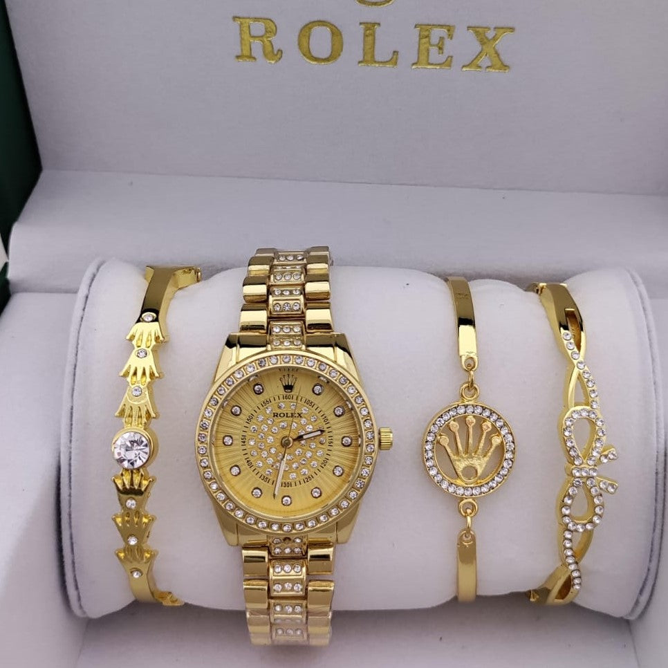 ROLEX LADIES WATCH WITH COMBO BRACELET FOR WOMAN | ROLEX CB 001