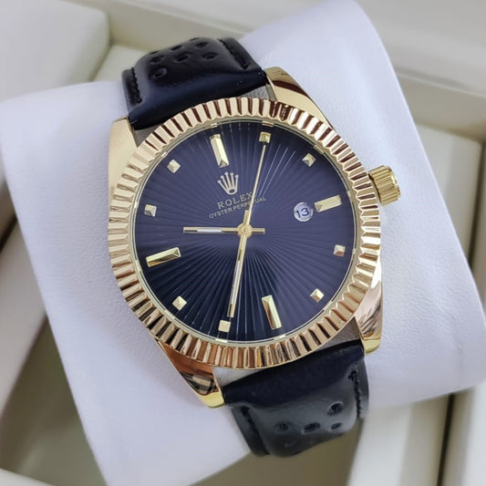 ROLEX OYESTER LEATER STRAP AAA GRADE 1 YEAR SERVICE WARRANTY| ROLEX 155784