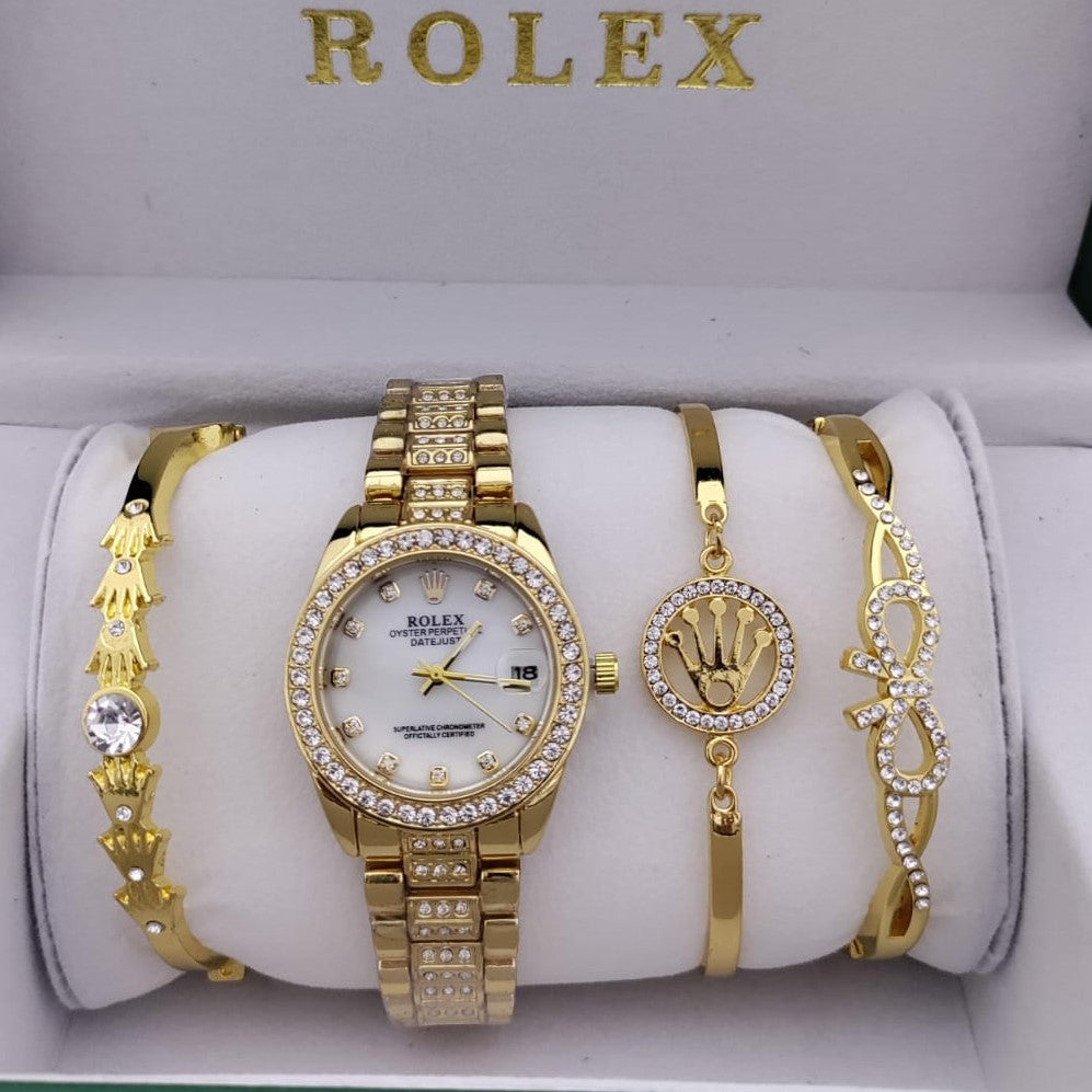 ROLEX LADIES WATCH WITH COMBO BRACELET FOR WOMAN | ROLEX CB 005