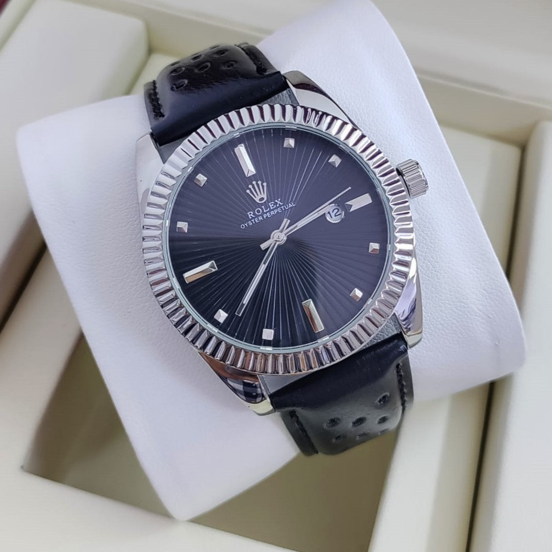 ROLEX OYESTER LEATER STRAP AAA GRADE 1 YEAR SERVICE WARRANTY| ROLEX 155785