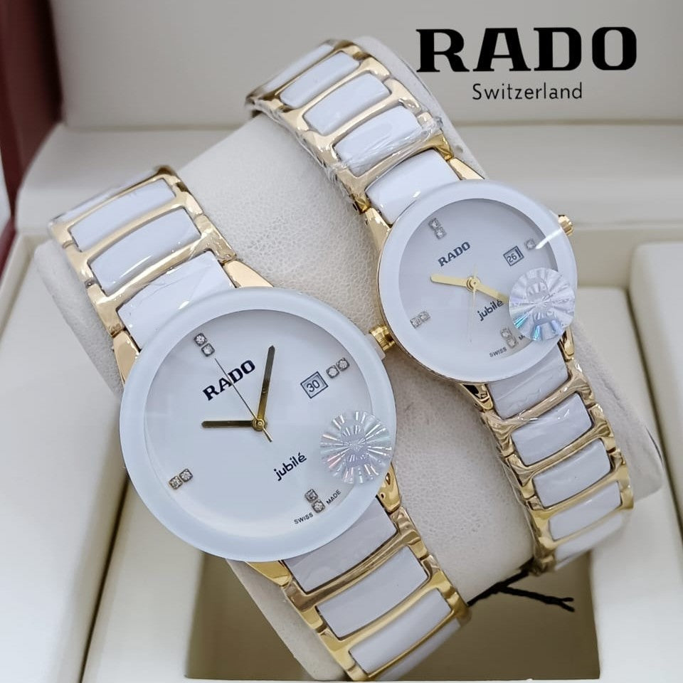 RADO COUPLE WATCH JUBILE BEST QUALITY WITH COLOUR GUARANTEE ALLOVER IN OMAN | RADO COUPLE 131396