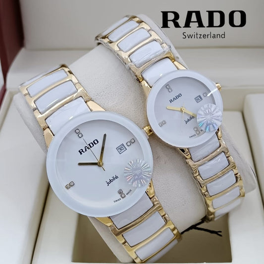 RADO COUPLE WATCH JUBILE BEST QUALITY WITH COLOUR GUARANTEE ALLOVER IN OMAN | RADO COUPLE 131396