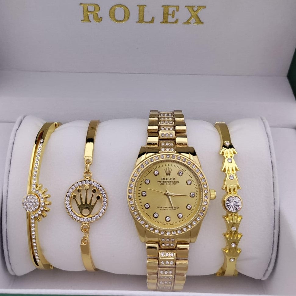 ROLEX LADIES WATCH WITH COMBO BRACELET FOR WOMAN | ROLEX CB 006