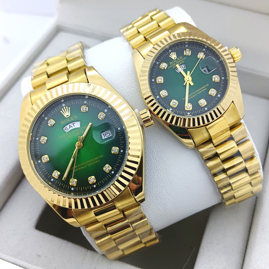 ROLEX COUPLE WATCH WITH DAY DATE PREMIUM WATCH WITH BIG DISCOUNT | ROLEX COUPLE 5201877