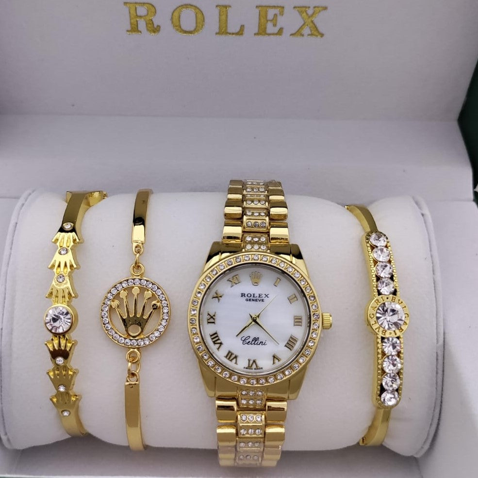 ROLEX LADIES WATCH WITH COMBO BRACELET FOR WOMAN | ROLEX CB 007