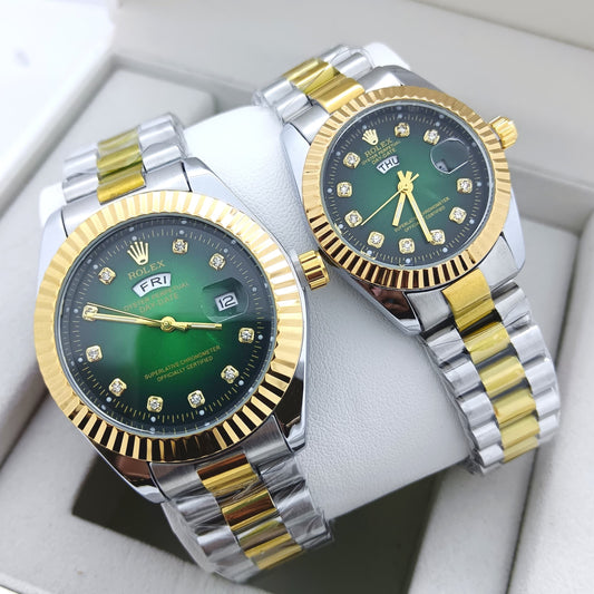 ROLEX COUPLE WATCH WITH DAY DATE PREMIUM WATCH WITH BIG DISCOUNT | ROLEX COUPLE 5201879