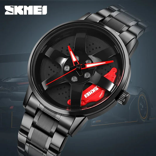 Original SKMEI Car Wheel Stainless Steel Waterproof Watch - SKMEI 60