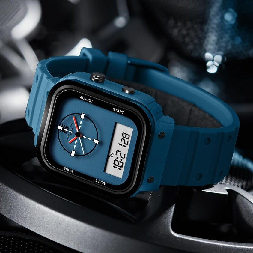 DUAL TIME STOP WATCH WITH RUBBER STRAP VERY HIGH QUALTITY 3 YEARS WARRENTY|  T5 DUAL 32441
