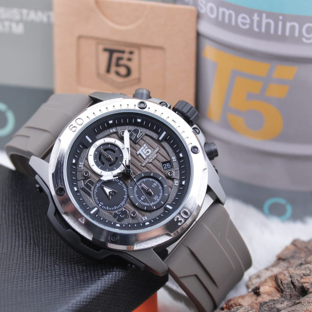 Chronograph function watches, water resistance 30 m with a unique design and excellent quality plus 2years world wide guarantee| T5 CHRNO 57551