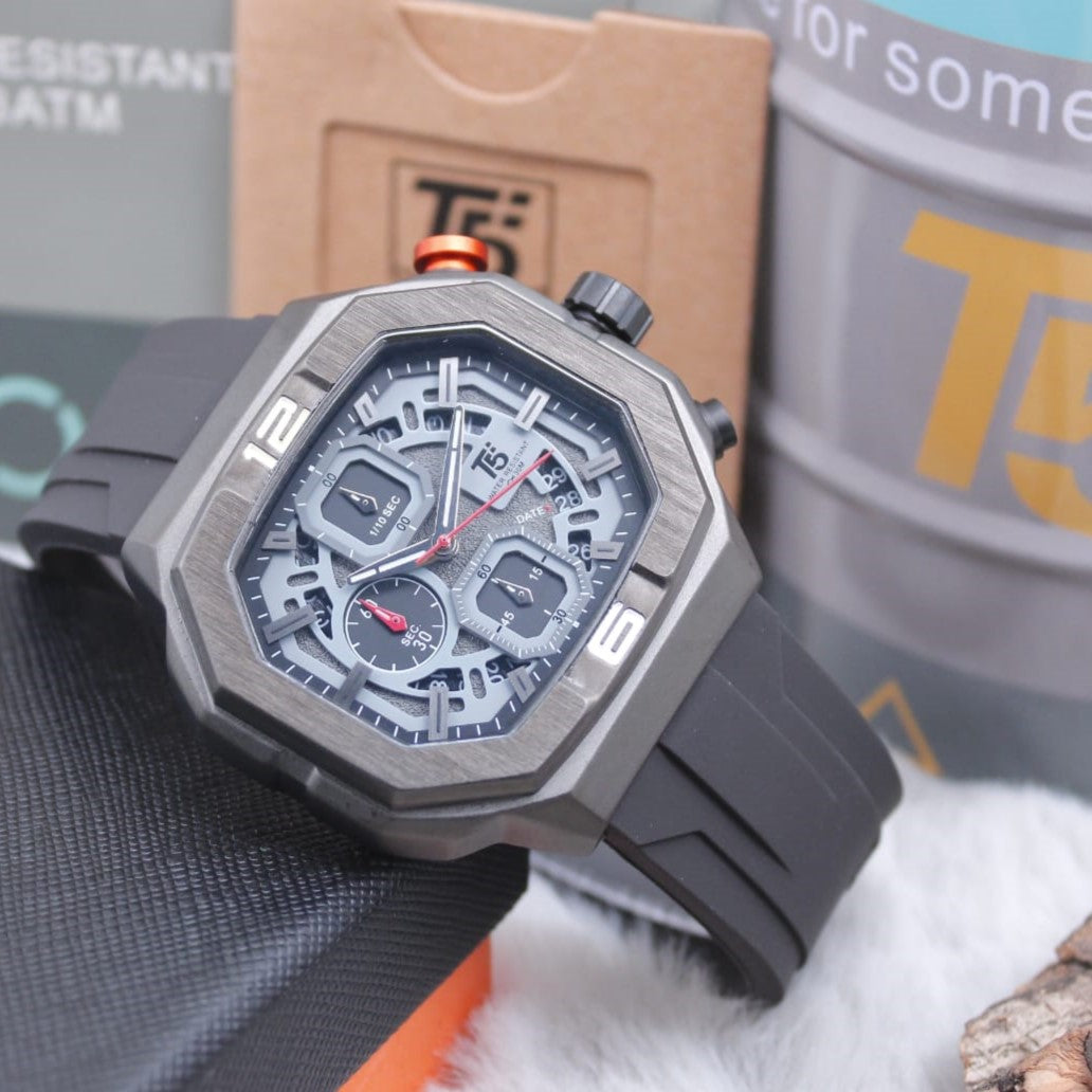 Chronograph function watches, water resistance 30 m with a unique design and excellent quality plus 2years world wide guarantee| T5 CHRNO 57567