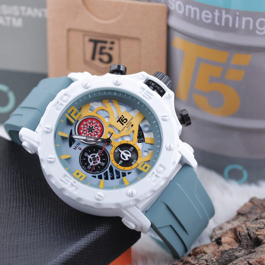 Chronograph function watches, water resistance 30 m with a unique design and excellent quality plus 2years world wide guarantee| T5 CHRNO 57558