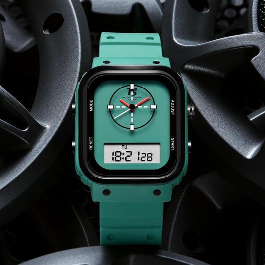 DUAL TIME STOP WATCH WITH RUBBER STRAP VERY HIGH QUALITY 3 YEARS WARRENTY|  T5 DUAL 32445