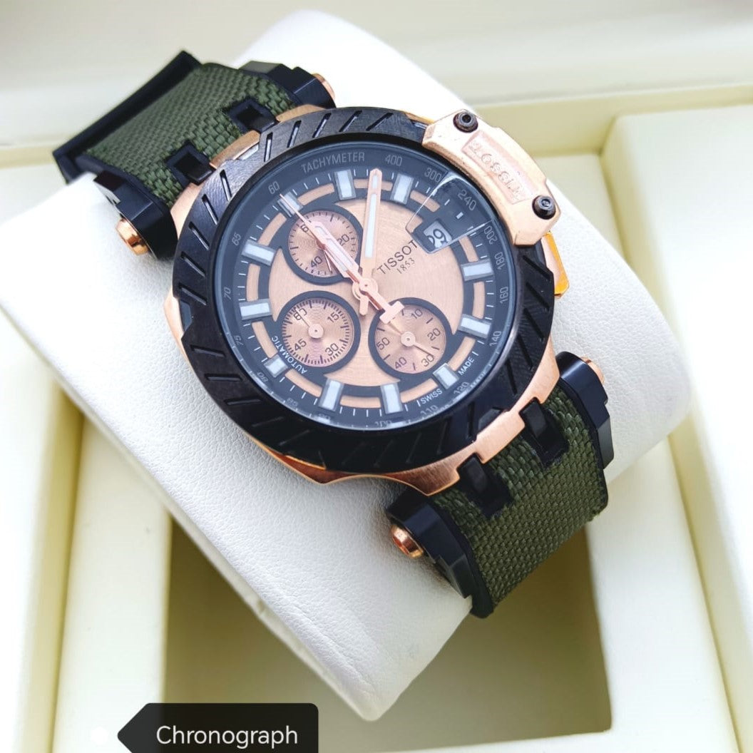 TISSOT CHRNOGRAPH  STYLISH MILITARY WATCH NOW IN OMAN| TISSOT 155265