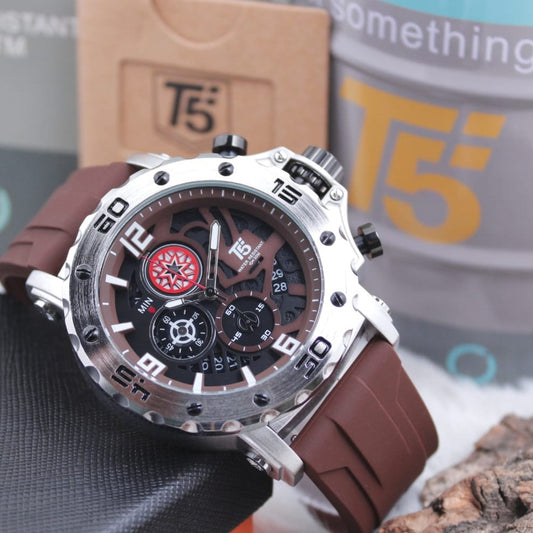 Chronograph function watches, water resistance 30 m with a unique design and excellent quality plus 2years world wide guarantee| T5 CHRNO 57564